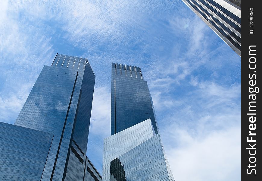 Glass Reflecting Skyscrapers