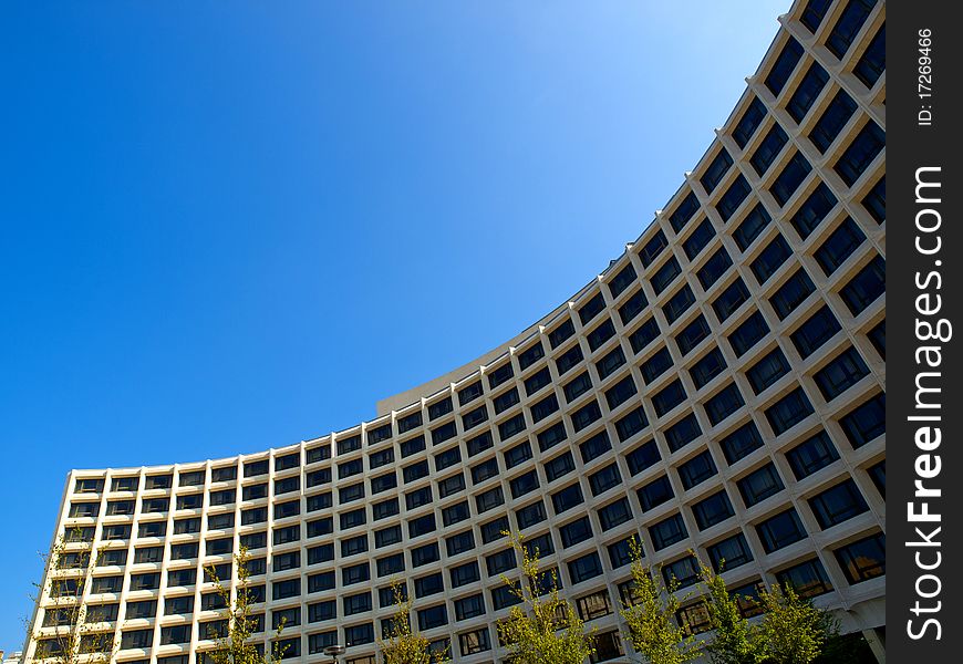 Curved Facade of a big building in Washington DC