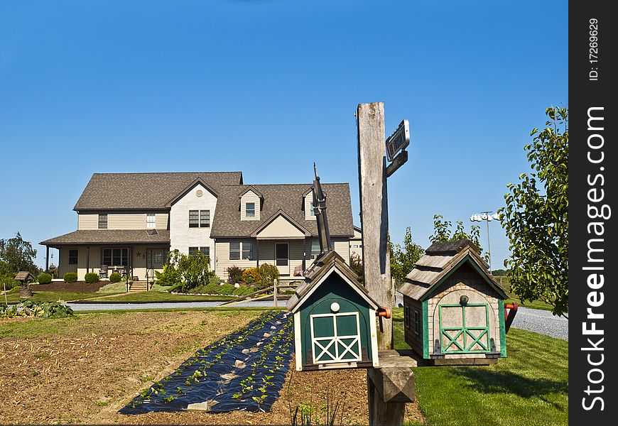 Amish Farm ni the county of Lancaster USA