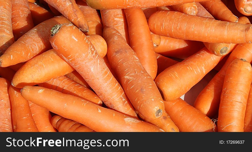 Bunch of orange healty carrots