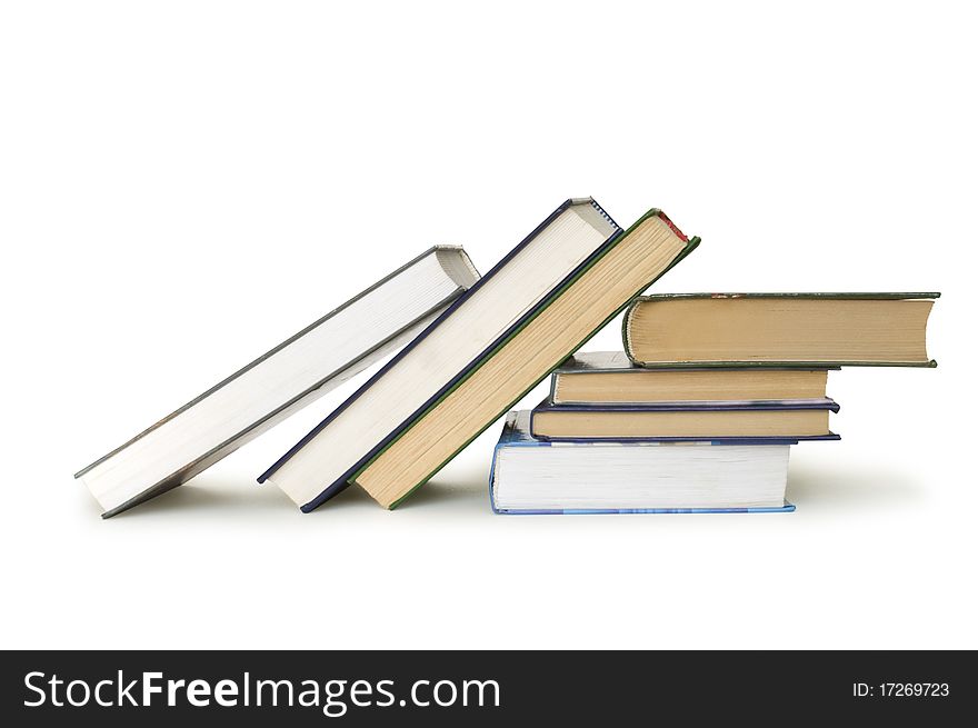 Stack of book isolated on white. Stack of book isolated on white