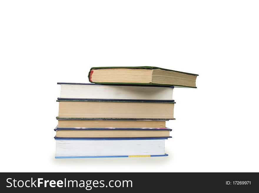 Stack of book isolated on white