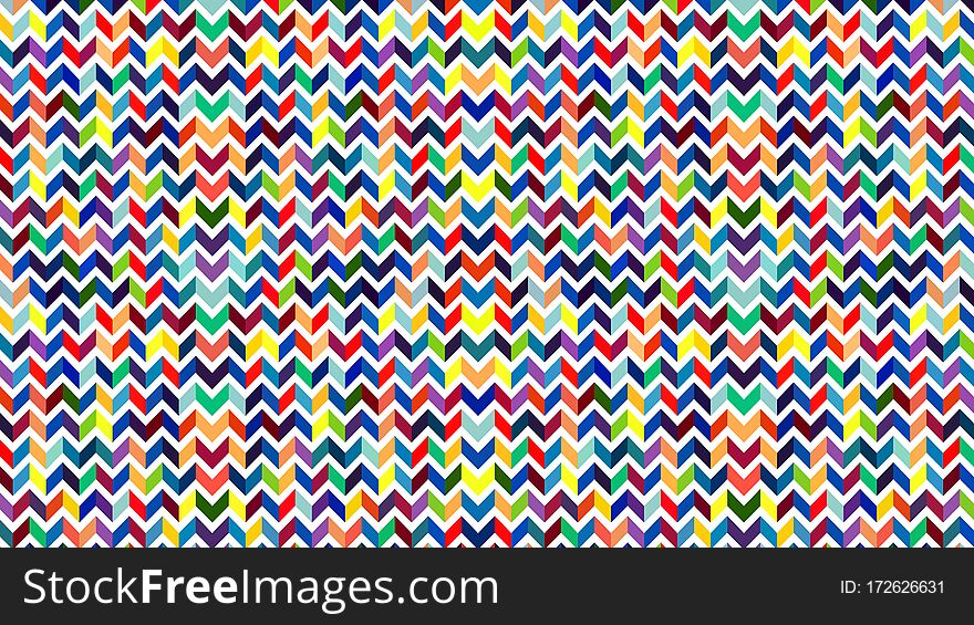 Colorful Chevron Zigzag Pattern Background For Wallpaper