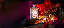 Christmas Cards Background Concepts With Candles Royalty Free Stock Image