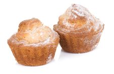 Two Muffins Isolated On White Stock Image Two Muffins Isolated On White Stock Image