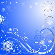 Blue-silvery Christmas Frame Royalty Free Stock Photos Blue-silvery Christmas Frame Royalty Free Stock Photos