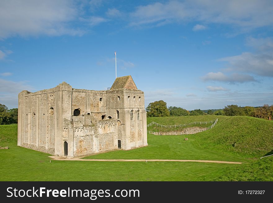 The castle at castle rising in north norfolk in england. The castle at castle rising in north norfolk in england