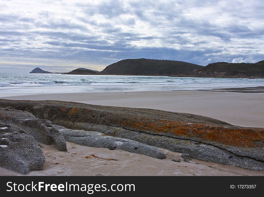 Norman bay in wilson's prom, in australia.