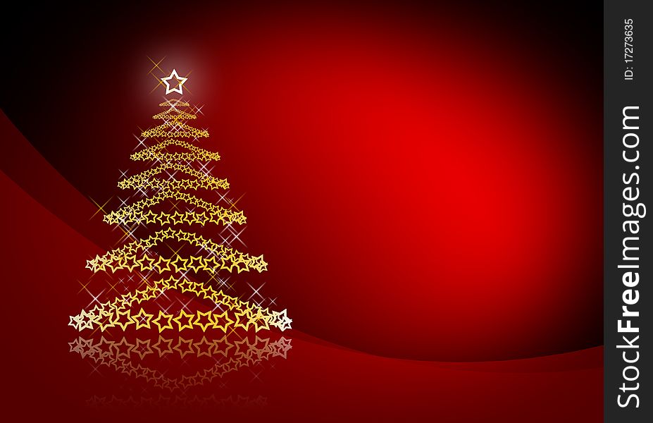 Abstract star christmas tree background. Abstract star christmas tree background.