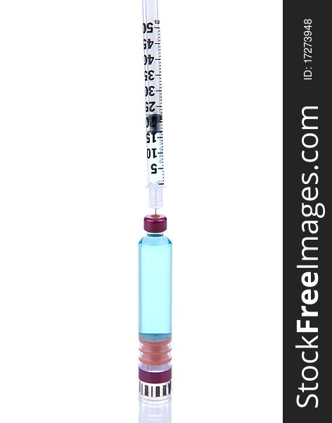 Syringe with an insulin