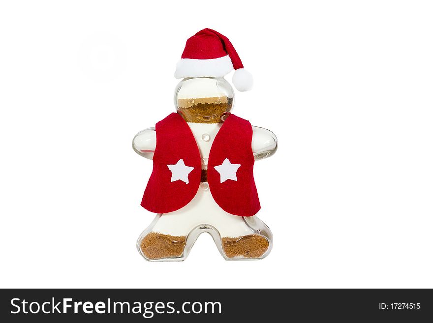 Cute little gingerbread man bottle with gingerbread ingredients inside.