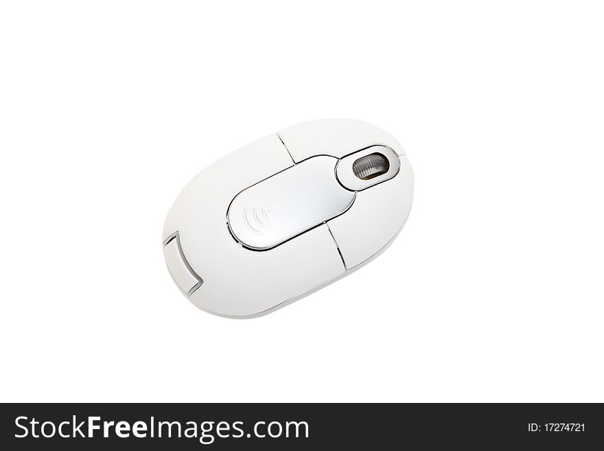 Cordless White Computer Mouse