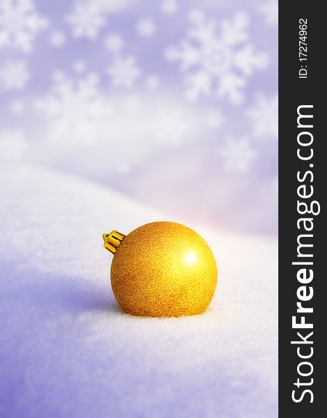Christmas ornament and snowflake background