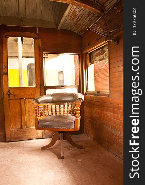 Old room in the old train