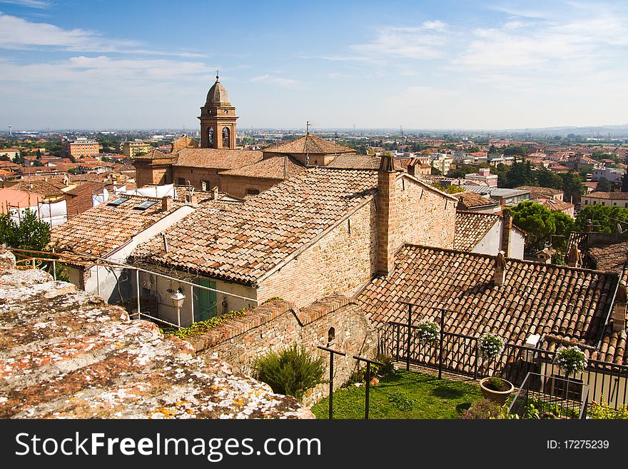 View Over The Roofs Of Santarcangelo