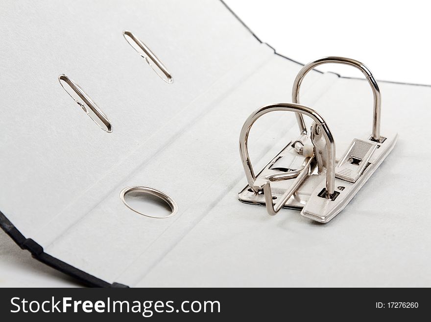 Binder of the open office file on white background