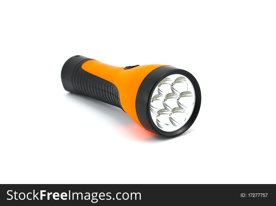 Orange torch isolated on a white background