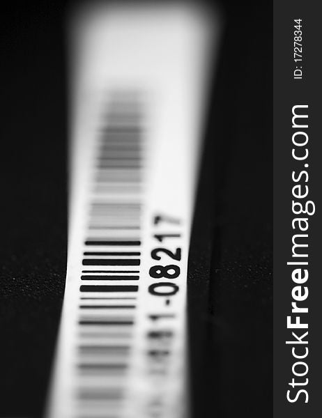 Shallow depth of field view of a barcode