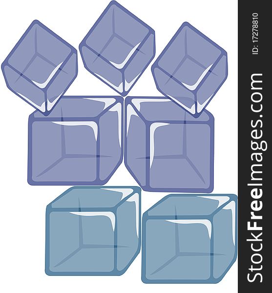 Illustration of blue cube or background
