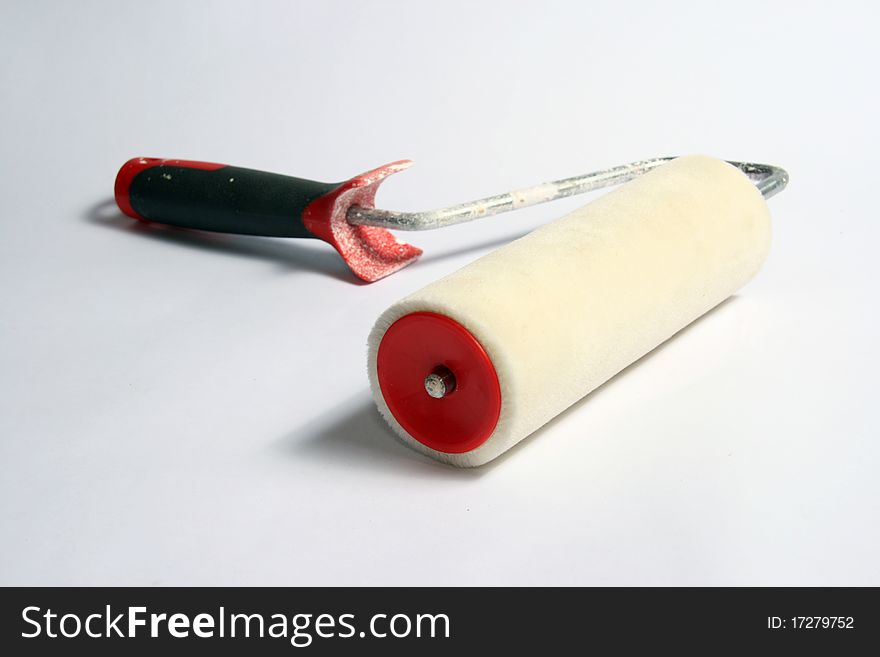 paint roller isolated on white background