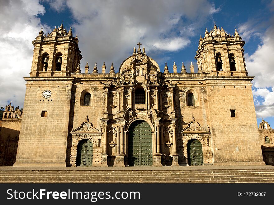 Cathedral on Plaza de Armas, Cuzco in Peru. Cathedral on Plaza de Armas, Cuzco in Peru