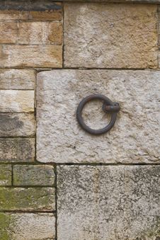Mooring Ring On Embankment Of River Stock Photos