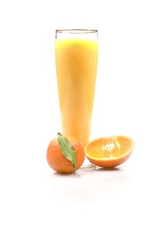 A Glass Of Fresh Orange Juce With A Ripe Mandarin Royalty Free Stock Photos A Glass Of Fresh Orange Juce With A Ripe Mandarin Royalty Free Stock Photos