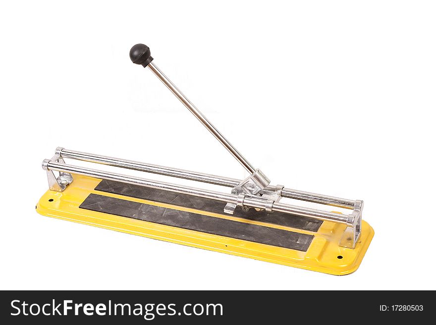 tiles cutter cement white background