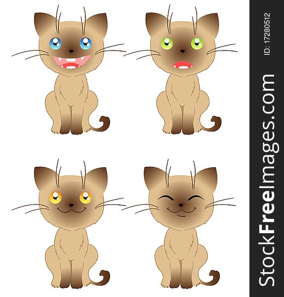 Four Funny Kittens