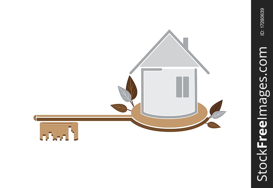 Simple illustration of house against the white background. Simple illustration of house against the white background