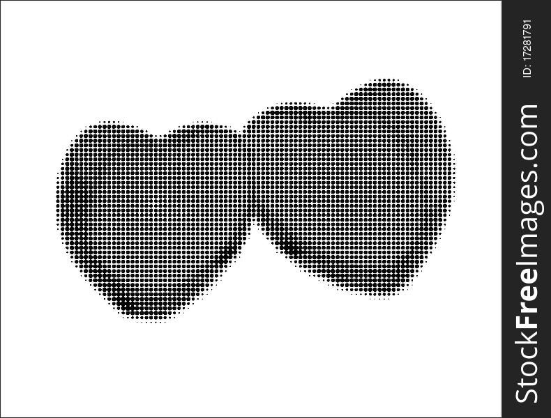 Illustration of two hearts on a white background. Vector.