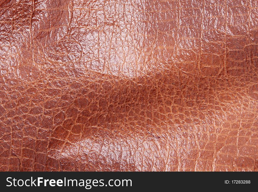 Brown leather texture, empty to insert text or design