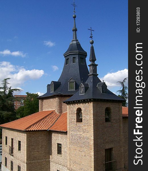 Old chuch downtown madrid spain. Old chuch downtown madrid spain