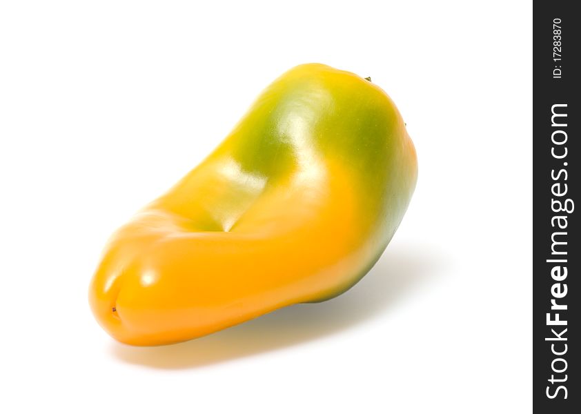 Yellow pepper isolated on a white background. Yellow pepper isolated on a white background.