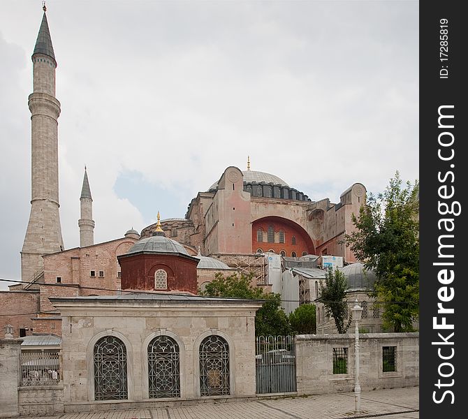 View on Haghia Sophia in Istanbul. View on Haghia Sophia in Istanbul