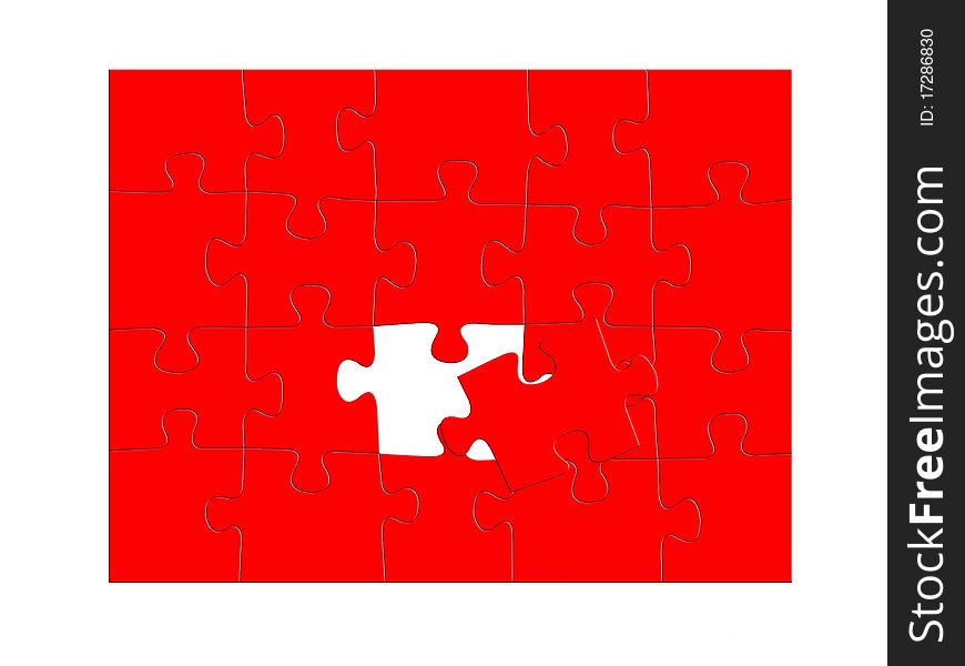 Jigsaw puzzle pieces isolated against a white background. Jigsaw puzzle pieces isolated against a white background