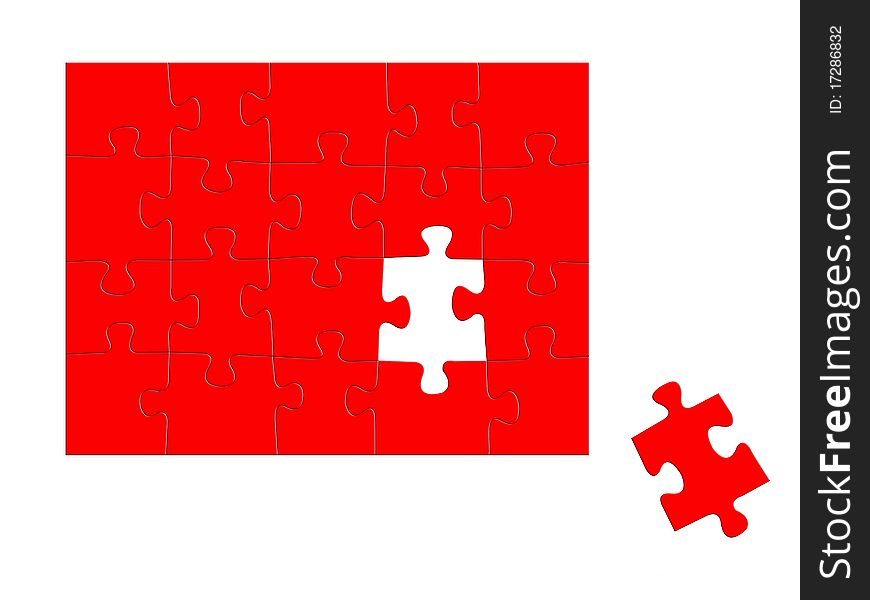 Jigsaw puzzle pieces isolated against a white background. Jigsaw puzzle pieces isolated against a white background