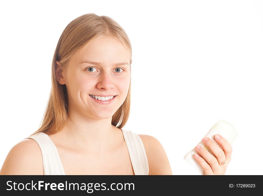 Woman With Deodorant