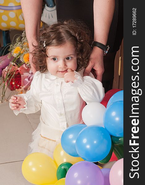 The little girl with the big expressive eyes and wavy hair. The little girl with the big expressive eyes and wavy hair.