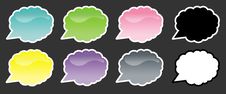Cloud Speech Bubbles Royalty Free Stock Photography