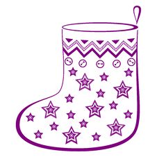 Christmas Stocking With Stars Royalty Free Stock Photo Christmas Stocking With Stars Royalty Free Stock Photo