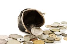 Old Coins Isolated On White Royalty Free Stock Photo Old Coins Isolated On White Royalty Free Stock Photo