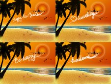 The Sea Sunset Royalty Free Stock Images