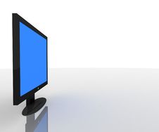 3D Television In Profil Stock Photo
