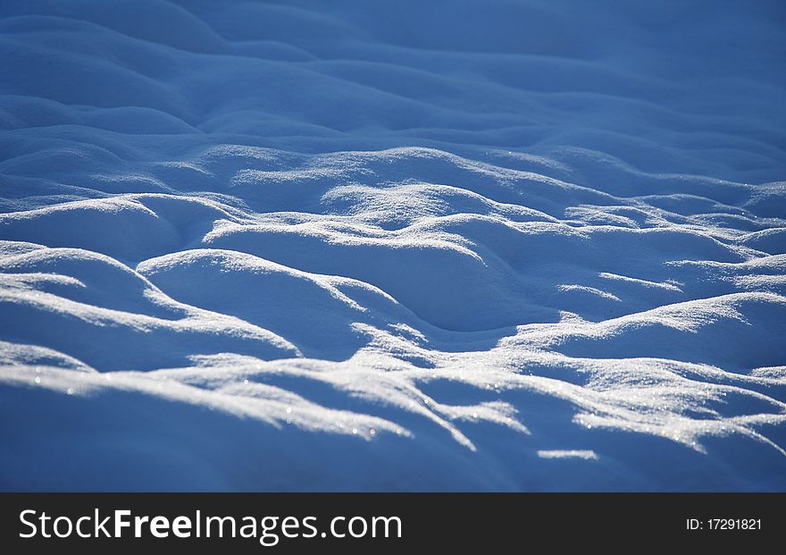 Blue snow detail - winter background