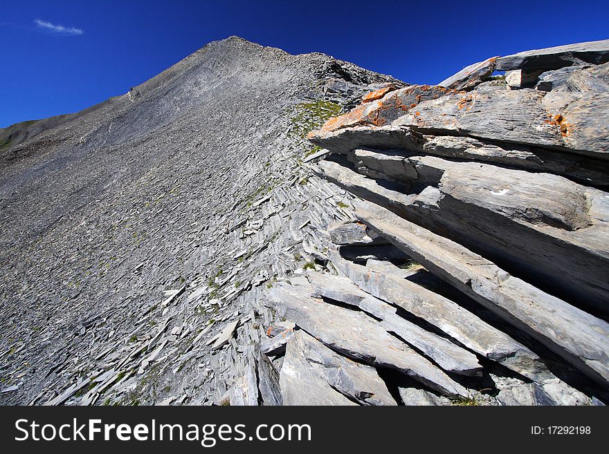 Rocky Mountain Ridge In Oisans, France