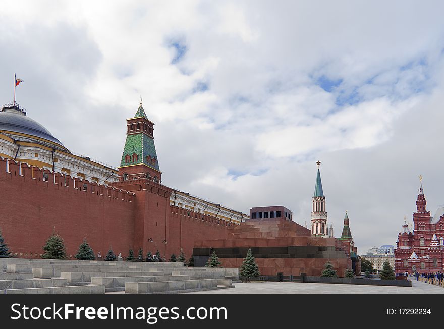 Russia, Moscow, Mausoleum, the Kremlin Wall, the Pantheon, a historical museum