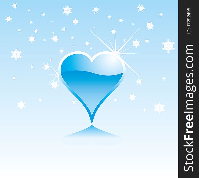 Winter Heart - Vector