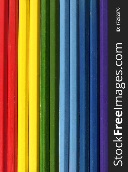 Pencils rainbow red green blue