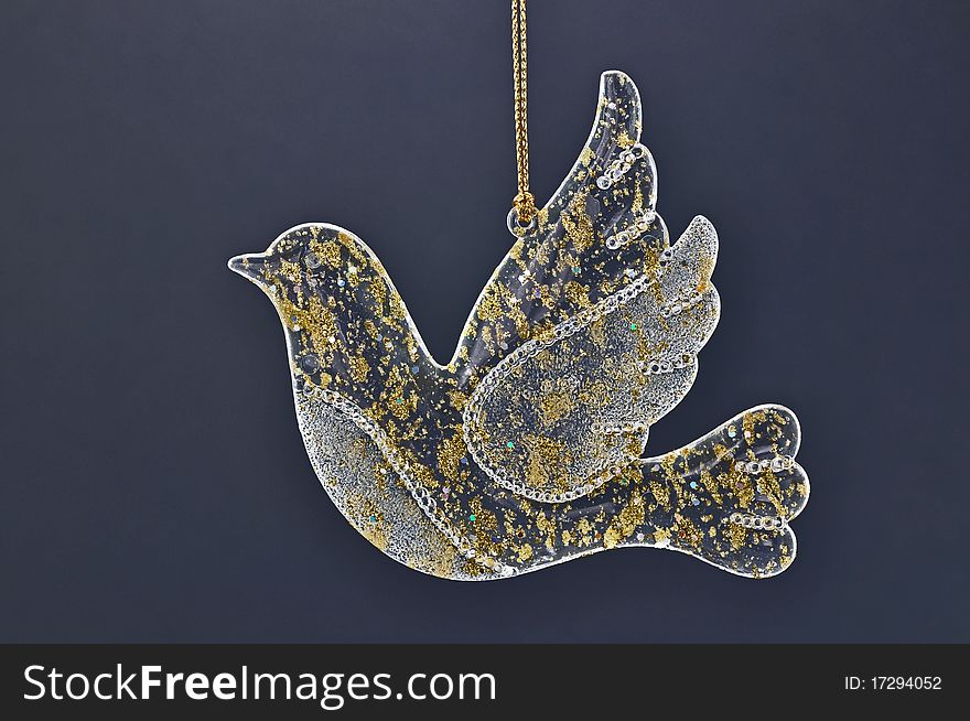 A Glass Peace Dove Light Catcher Decoration.